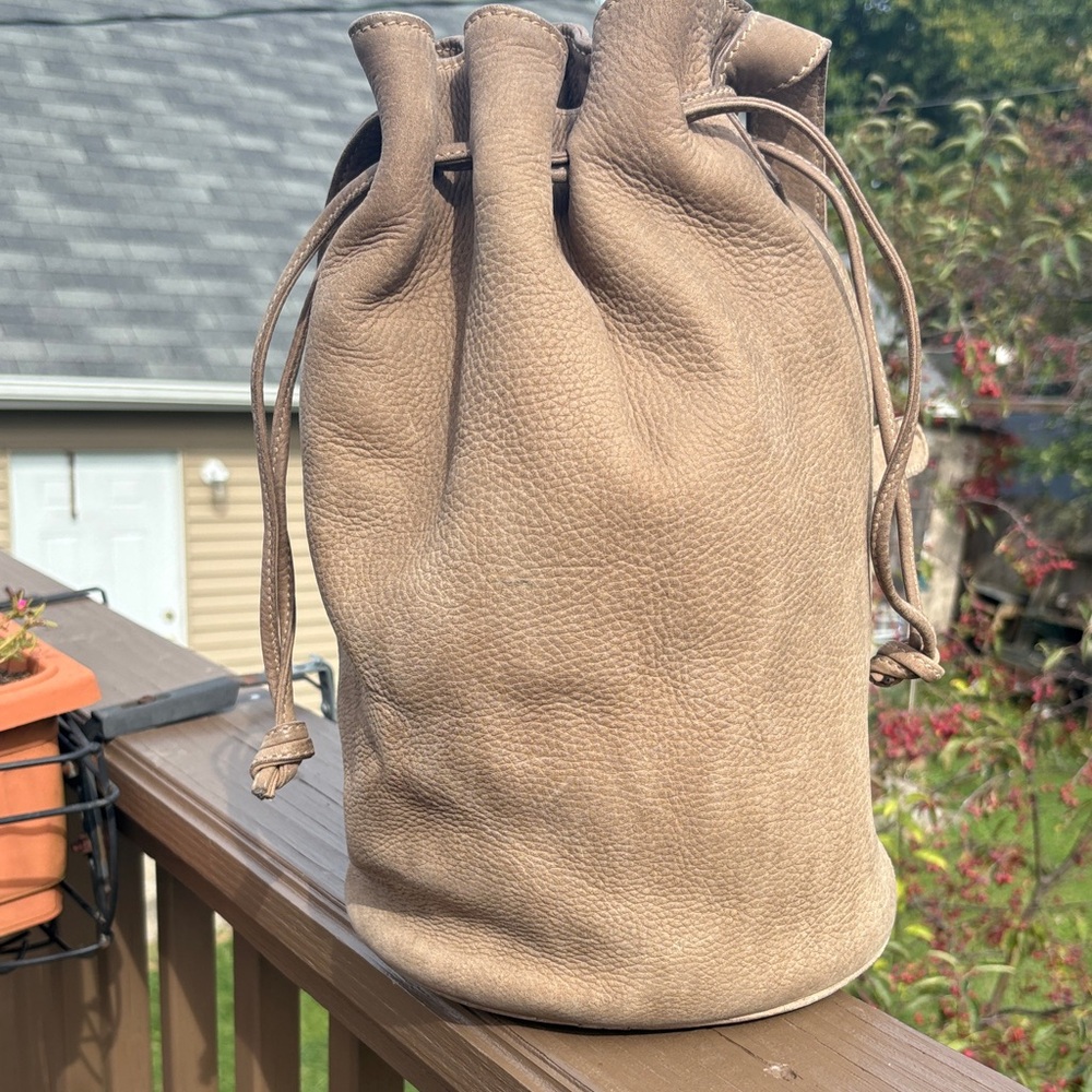 Vintage Coach Nubuc Drawstring Bag